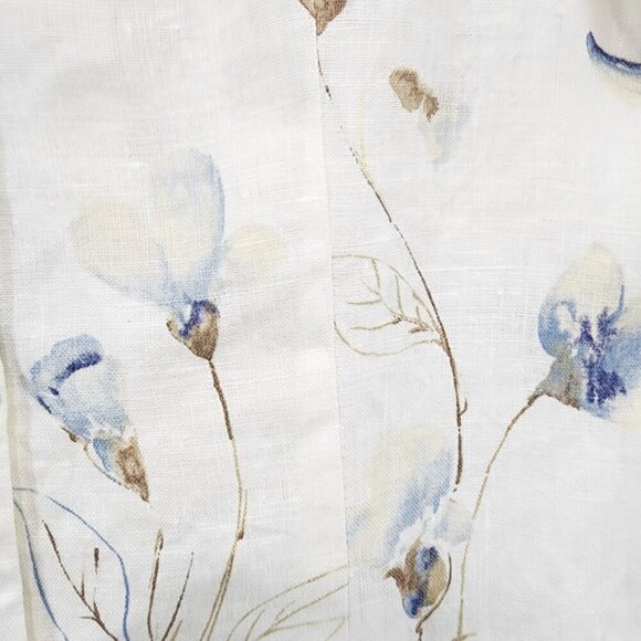 Cynthia Max Women's 100% Linen Floral Button Front Shirt Cottagecore - S - Picture 9 of 9